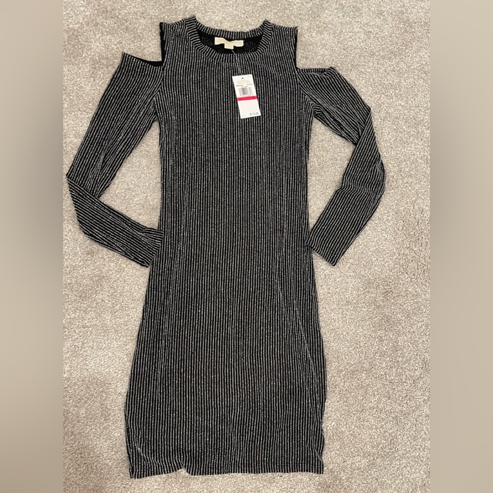 Michale Kors Sparkles all over cold shoulder dress